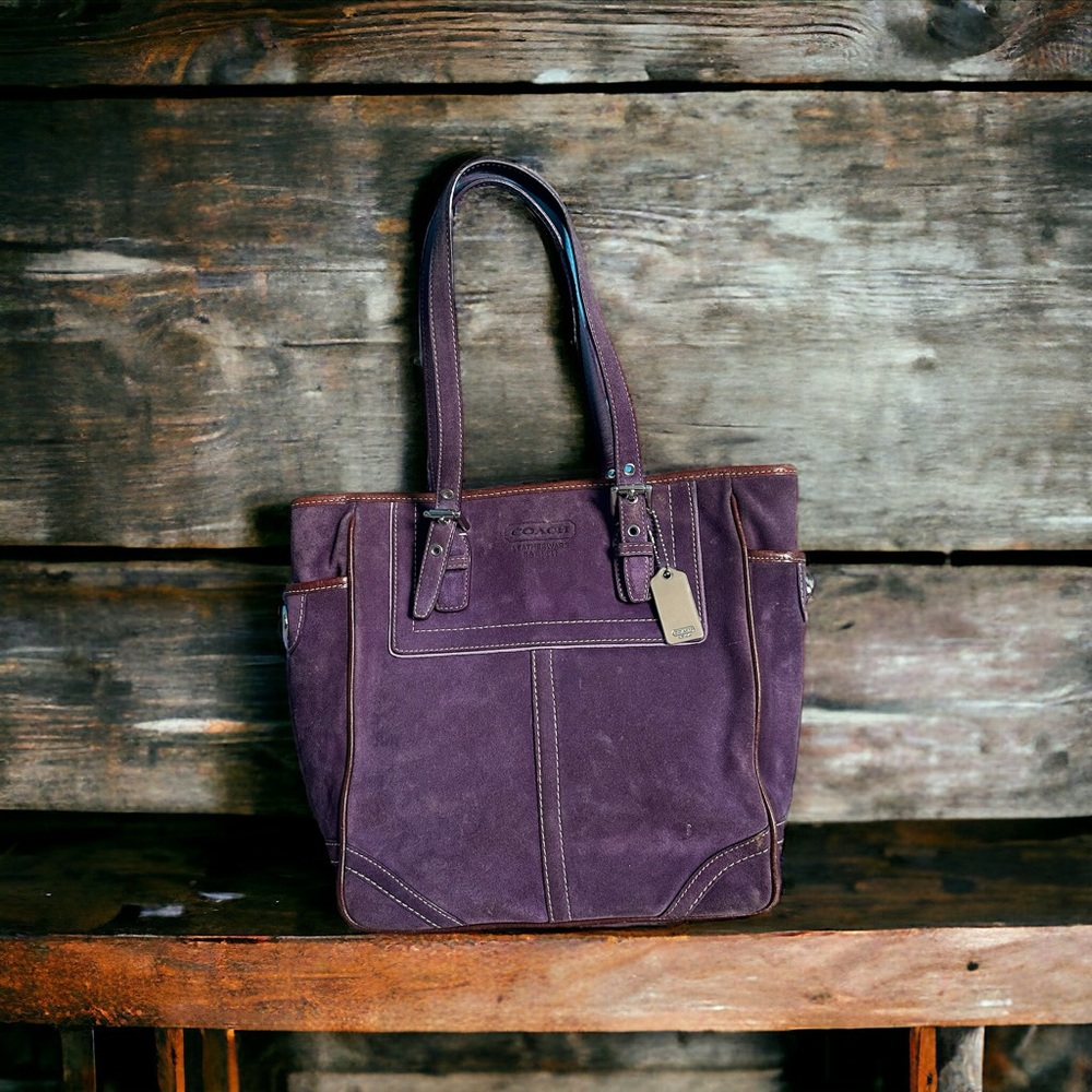 Vintage Purple Leatherback Coach Purse